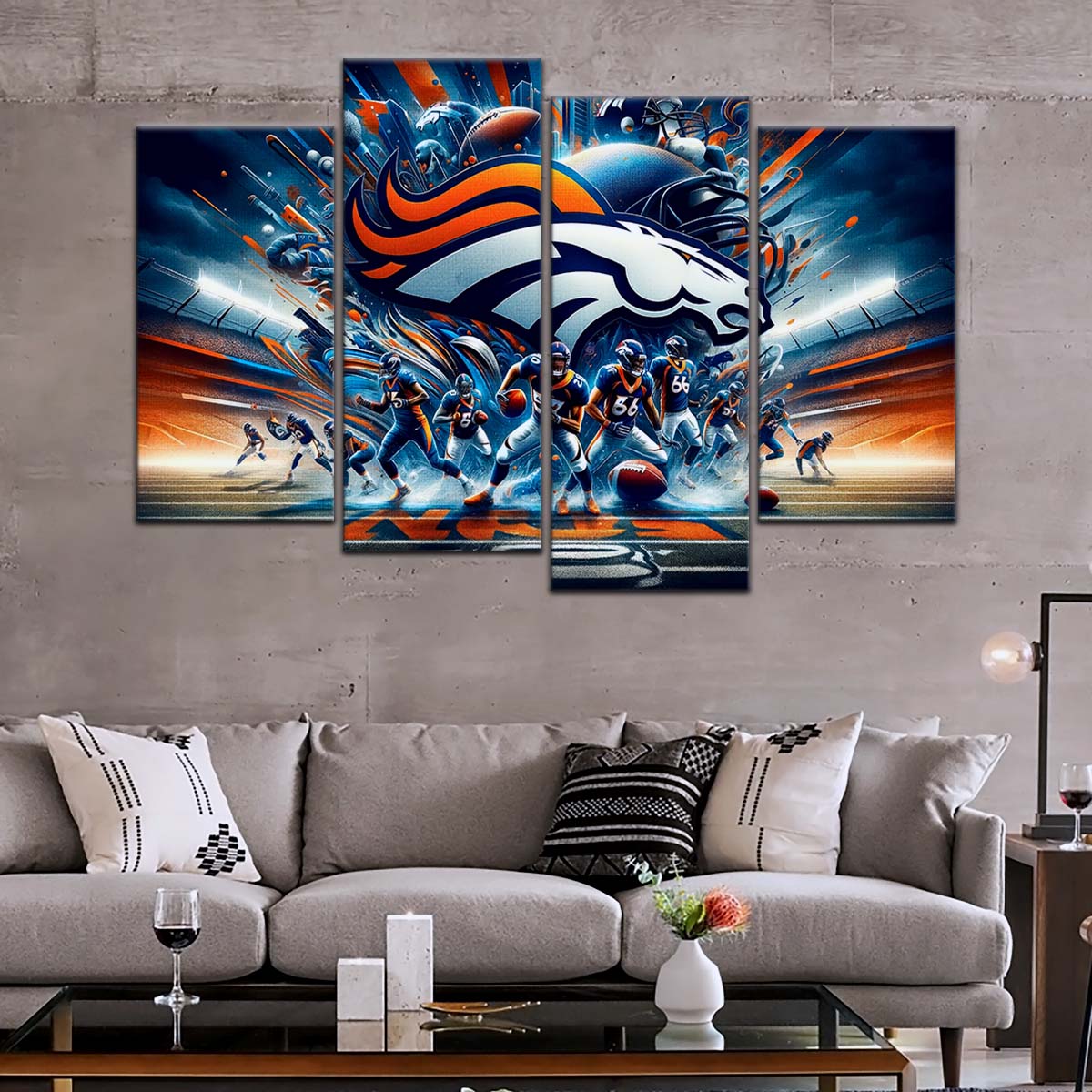 American Football Wall Art - AF5178 - Denver Broncos - Super Bowl NFL Football Team - American Football Poster - American Football Canvas