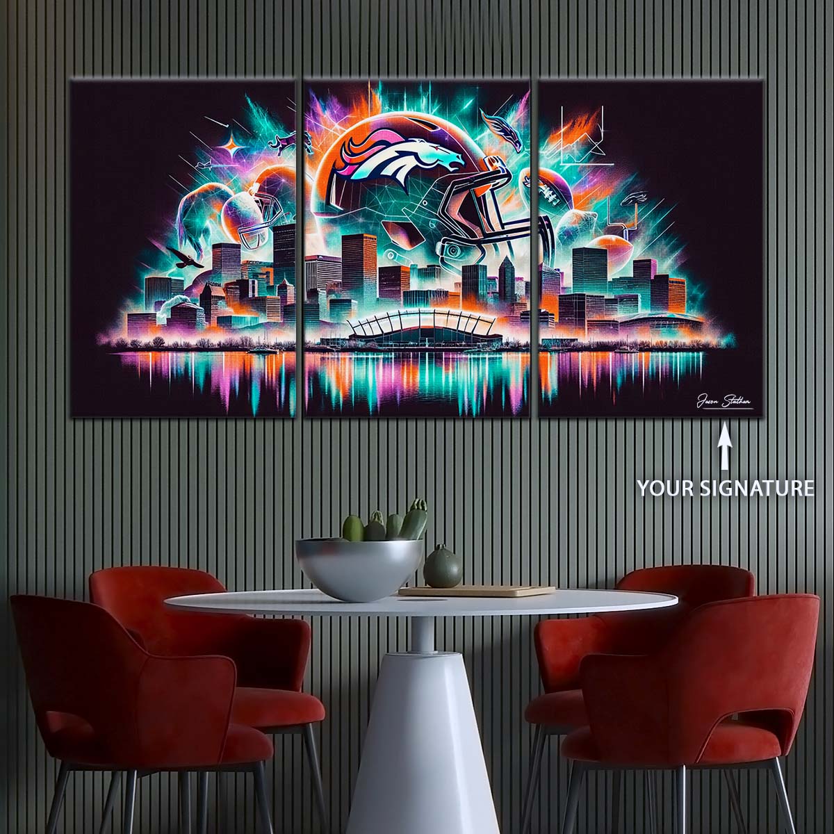 American Football Wall Art - AF5179 - Denver Broncos - Vibrant NFL Football - American Football Poster - American Football Canvas