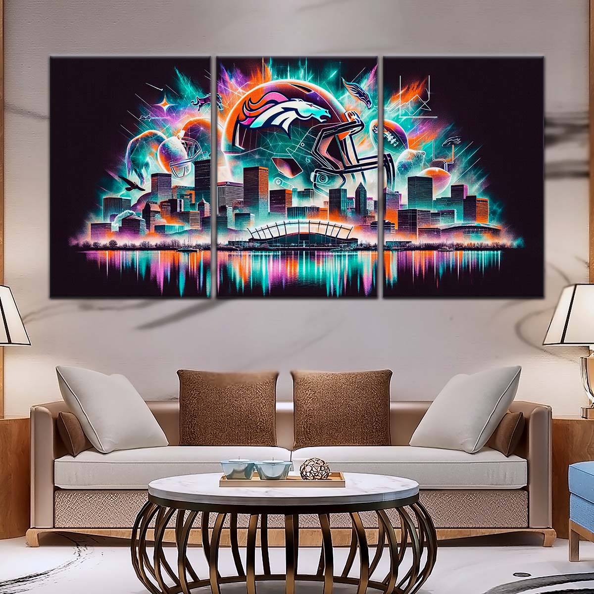 American Football Wall Art - AF5179 - Denver Broncos - Vibrant NFL Football - American Football Poster - American Football Canvas