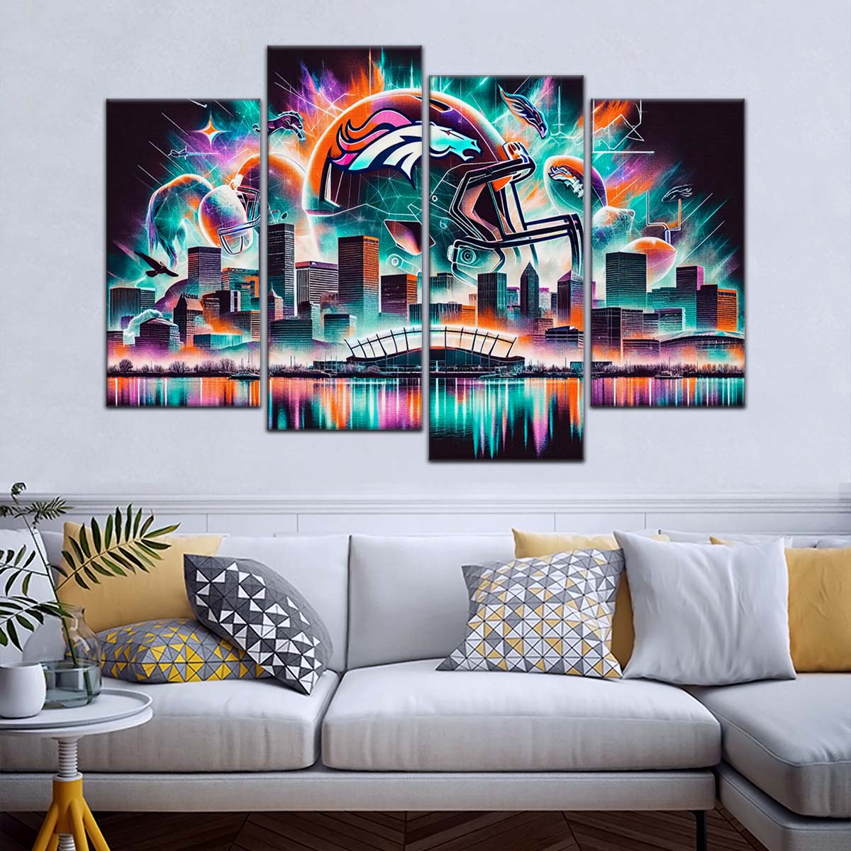 American Football Wall Art - AF5179 - Denver Broncos - Vibrant NFL Football - American Football Poster - American Football Canvas