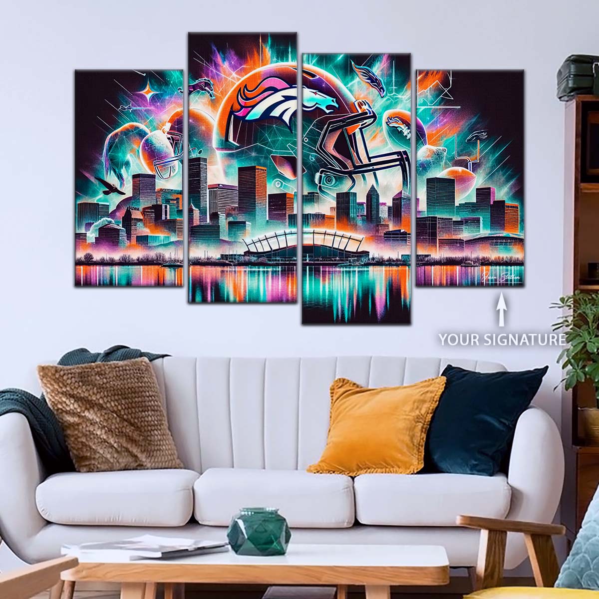 American Football Wall Art - AF5179 - Denver Broncos - Vibrant NFL Football - American Football Poster - American Football Canvas