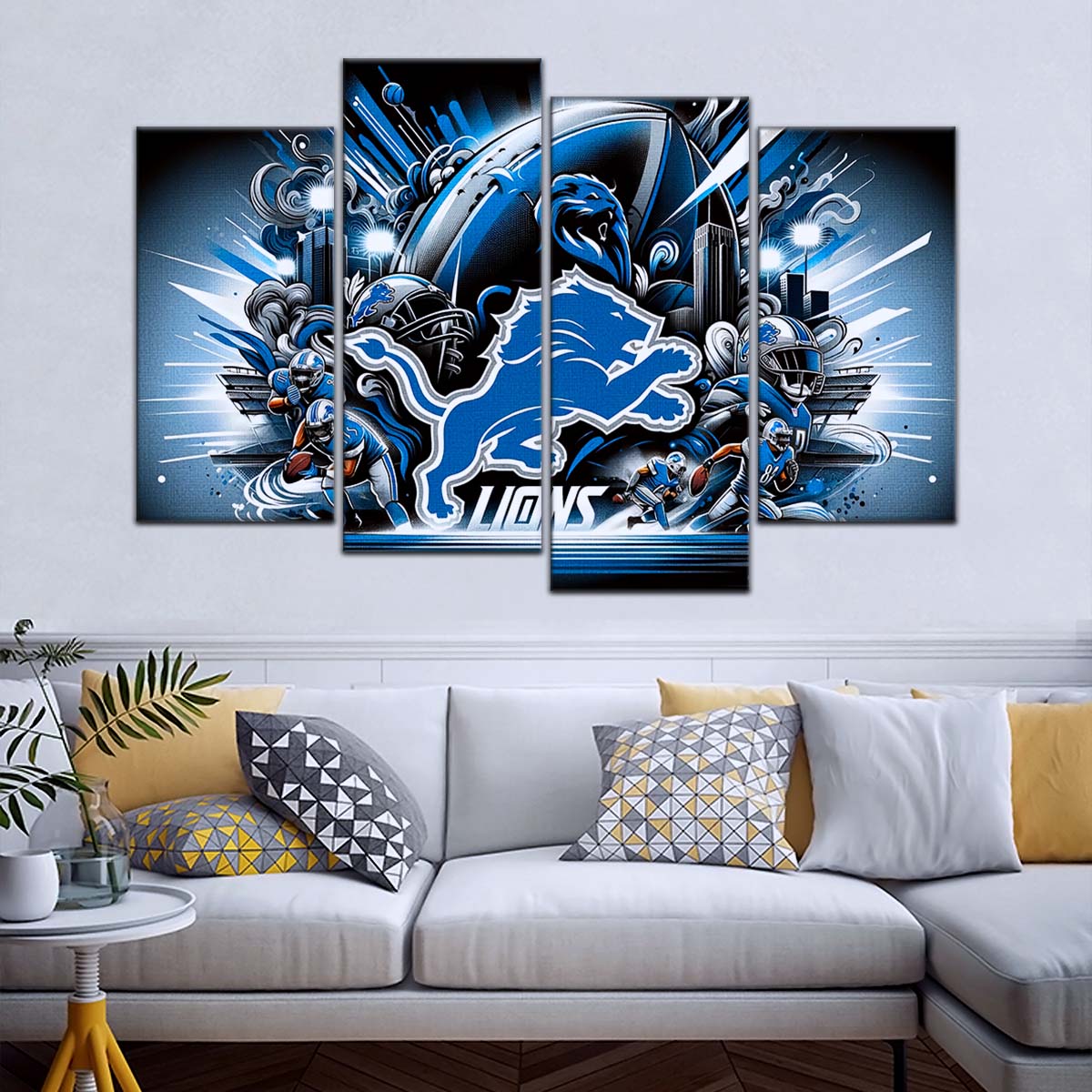 American Football Wall Art - AF5180 - Detroit Lions - NFL Football Team - American Football Poster - American Football Canvas