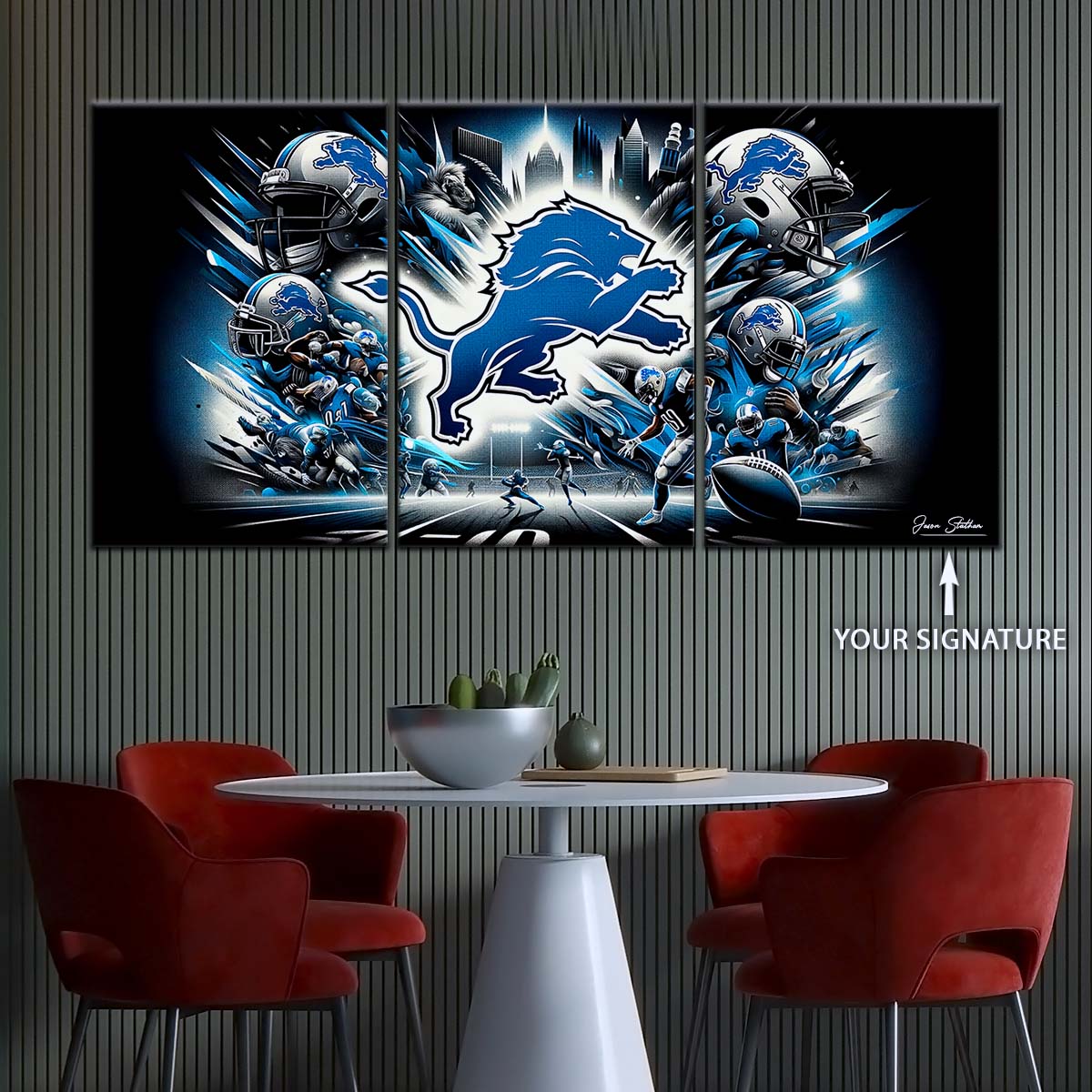 American Football Wall Art - AF5181 - Detroit Lions - NFL Super Bowl - NFL Football Team - American Football Poster - American Football Canvas