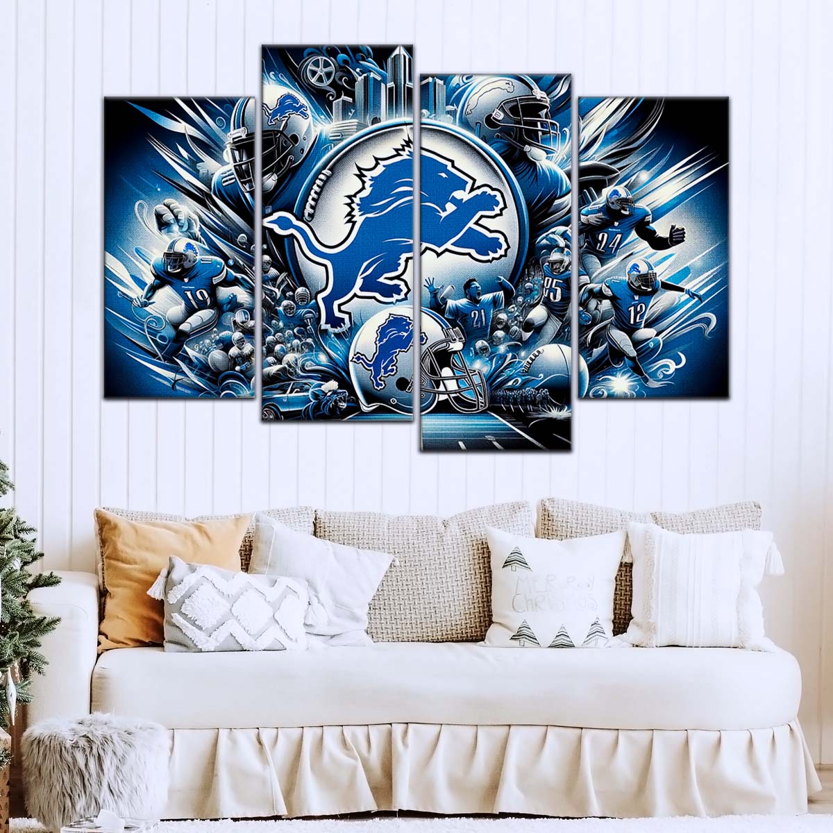 American Football Wall Art - AF5182 - Detroit Lions - NFL Super Bowl Spirit - American Football Poster - American Football Canvas