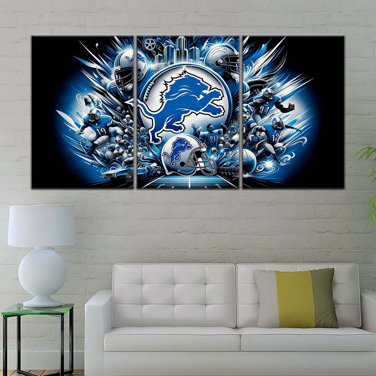 American Football Wall Art - AF5182 - Detroit Lions - NFL Super Bowl Spirit - American Football Poster - American Football Canvas