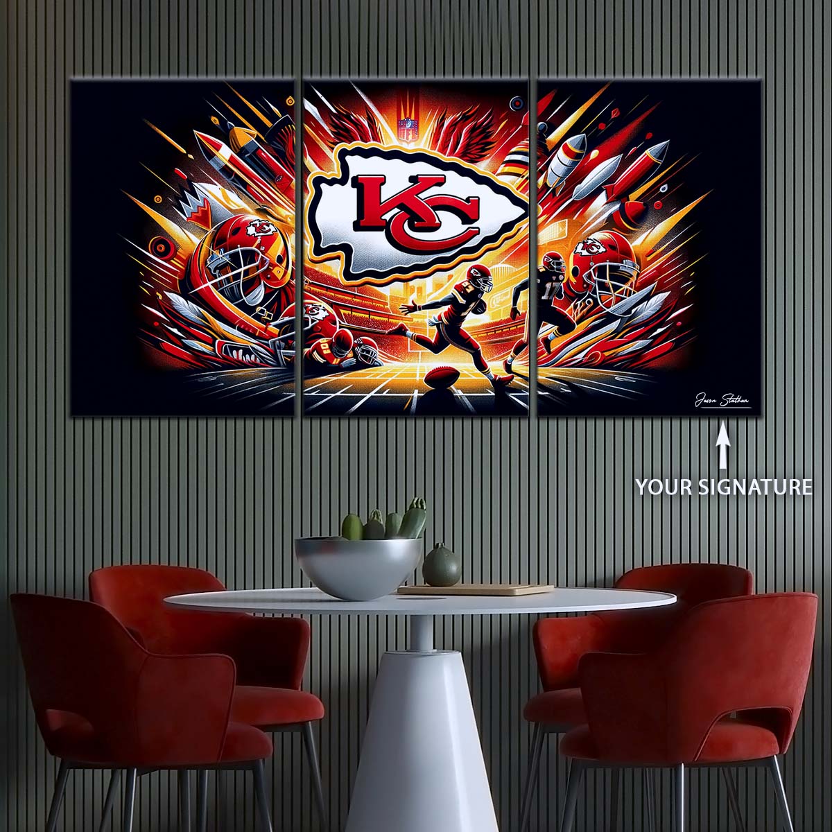 American Football Wall Art - AF5183 - Dynamic Kansas City Chiefs - Super Bowl - NFL Football Team - American Football Poster - American Football Canvas