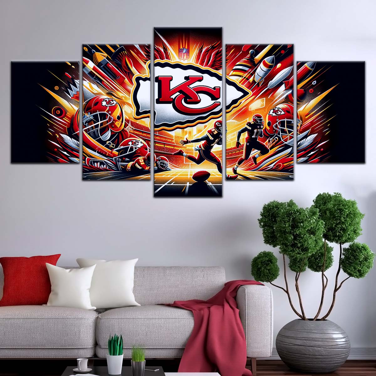 American Football Wall Art - AF5183 - Dynamic Kansas City Chiefs - Super Bowl - NFL Football Team - American Football Poster - American Football Canvas