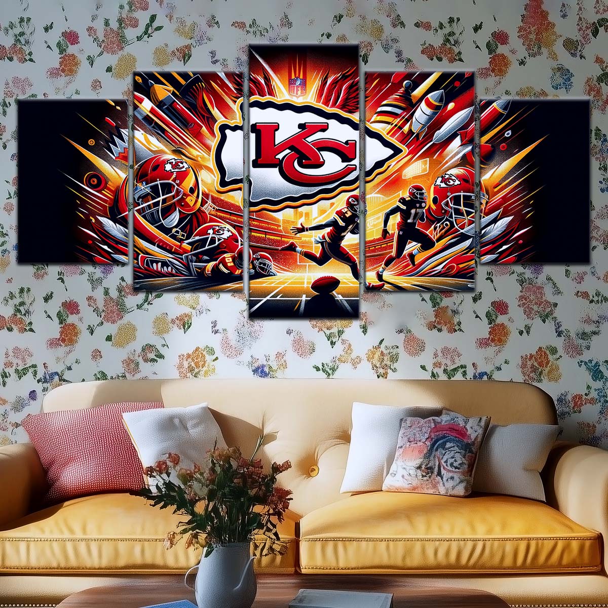 American Football Wall Art - AF5183 - Dynamic Kansas City Chiefs - Super Bowl - NFL Football Team - American Football Poster - American Football Canvas