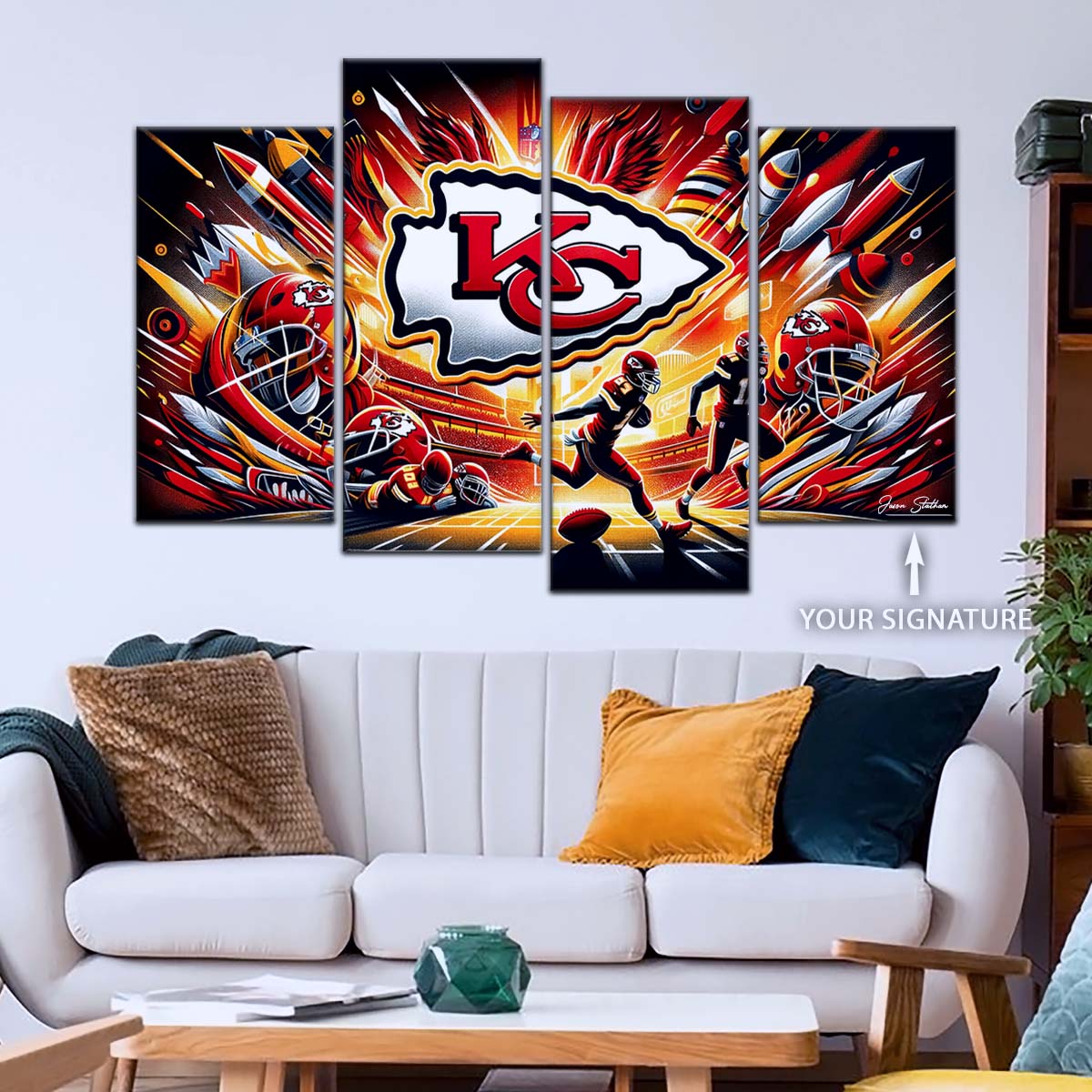 American Football Wall Art - AF5183 - Dynamic Kansas City Chiefs - Super Bowl - NFL Football Team - American Football Poster - American Football Canvas