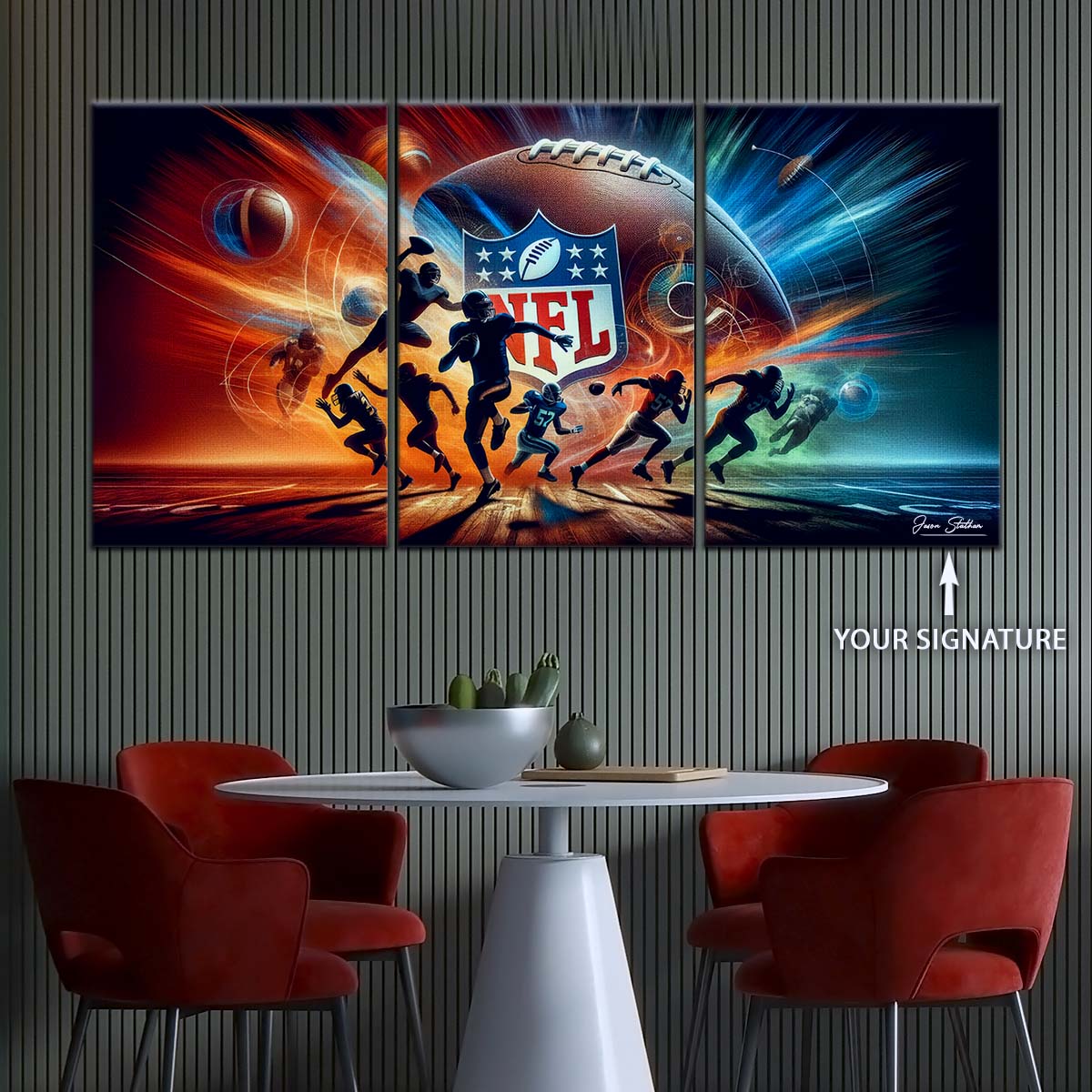 American Football Wall Art - AF5184 - Dynamic NFL Football Excitement - American Football Poster - American Football Canvas