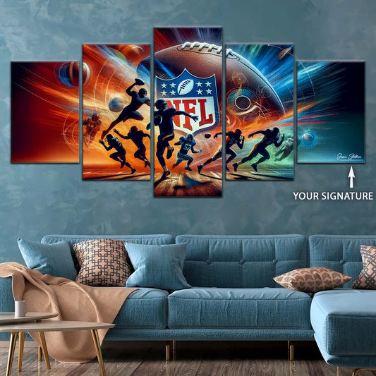 American Football Canvas Wall Art - AF5184 - Dynamic NFL Excitement