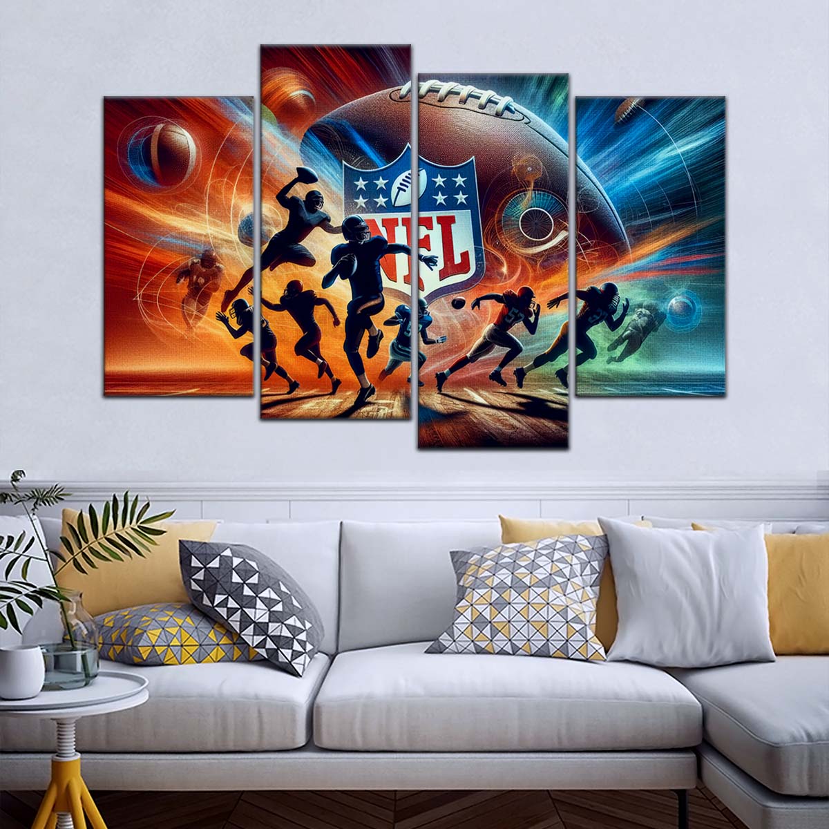 American Football Wall Art - AF5184 - Dynamic NFL Football Excitement - American Football Poster - American Football Canvas