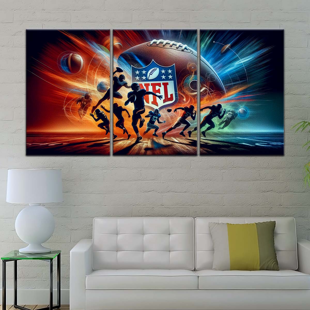 American Football Wall Art - AF5184 - Dynamic NFL Football Excitement - American Football Poster - American Football Canvas