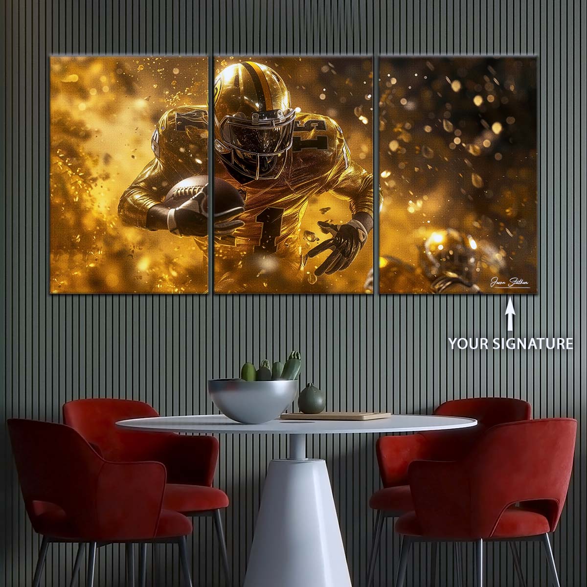 American Football Wall Art - AF5186 - Dynamic NFL Football Touchdown - American Football Poster - American Football Canvas