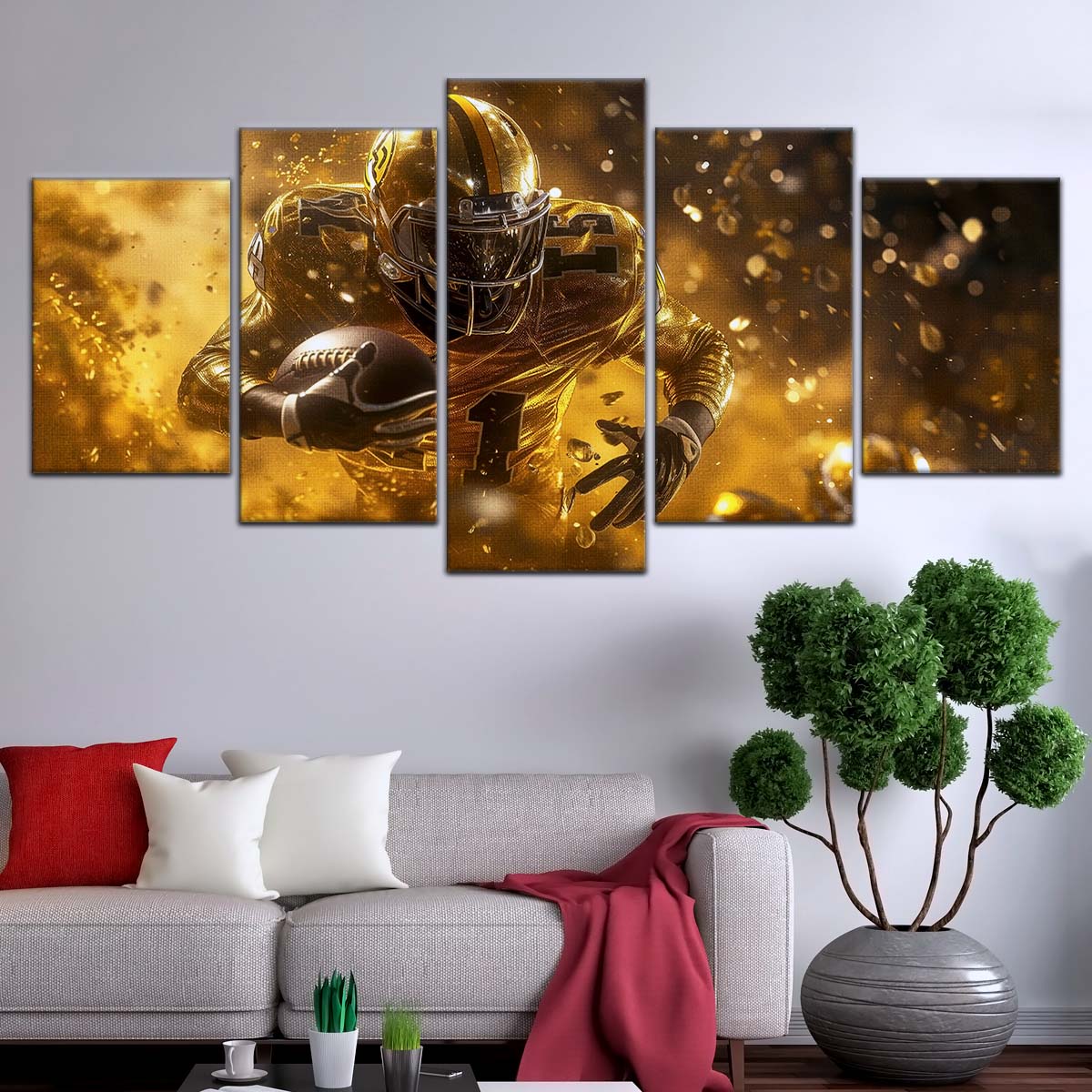 American Football Wall Art - AF5186 - Dynamic NFL Football Touchdown - American Football Poster - American Football Canvas