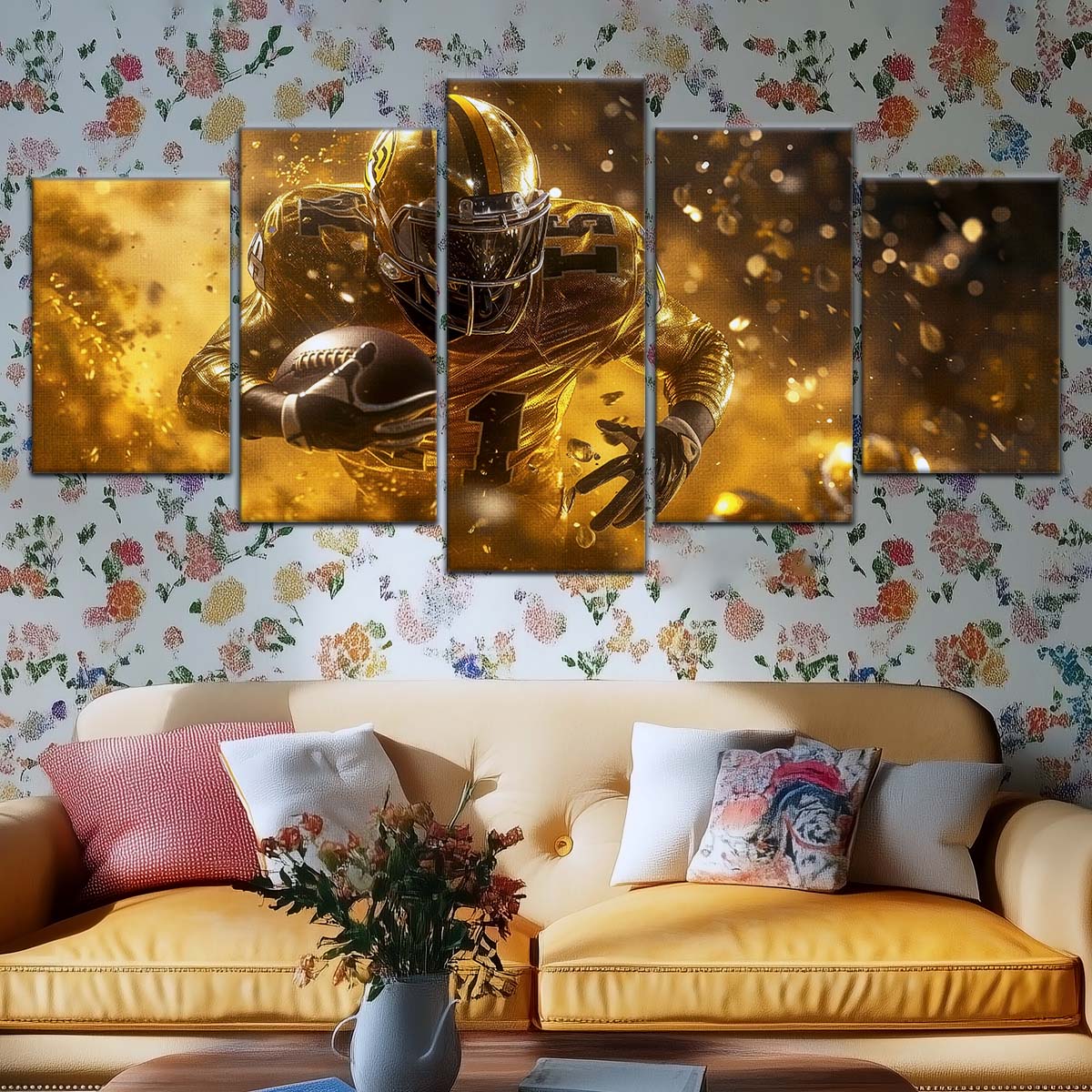 American Football Wall Art - AF5186 - Dynamic NFL Football Touchdown - American Football Poster - American Football Canvas