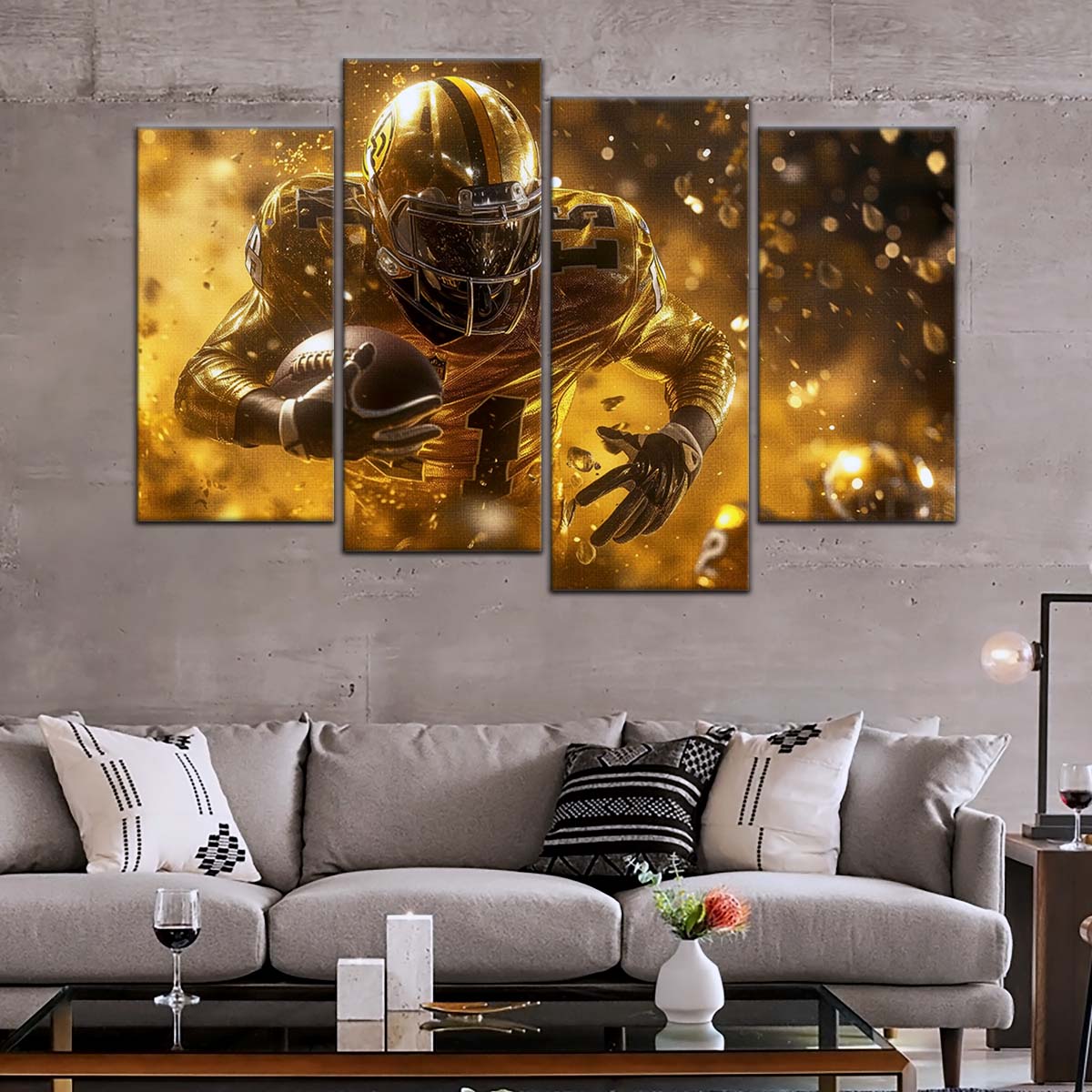 American Football Wall Art - AF5186 - Dynamic NFL Football Touchdown - American Football Poster - American Football Canvas