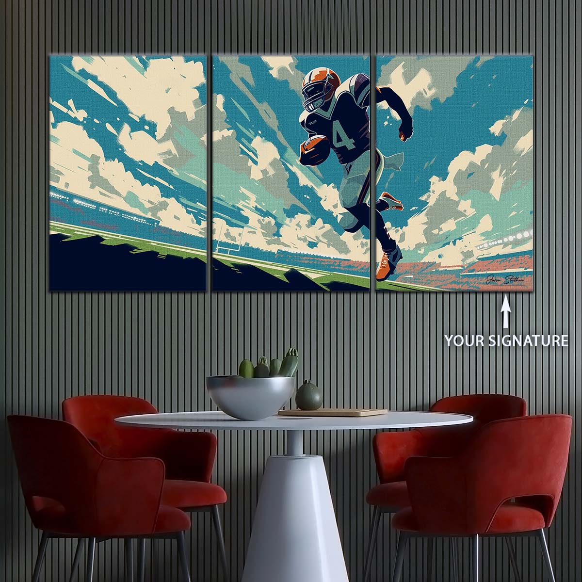 American Football Wall Art - AF5187 - Dynamic NFL Football Touchdown Victory - American Football Poster - American Football Canvas