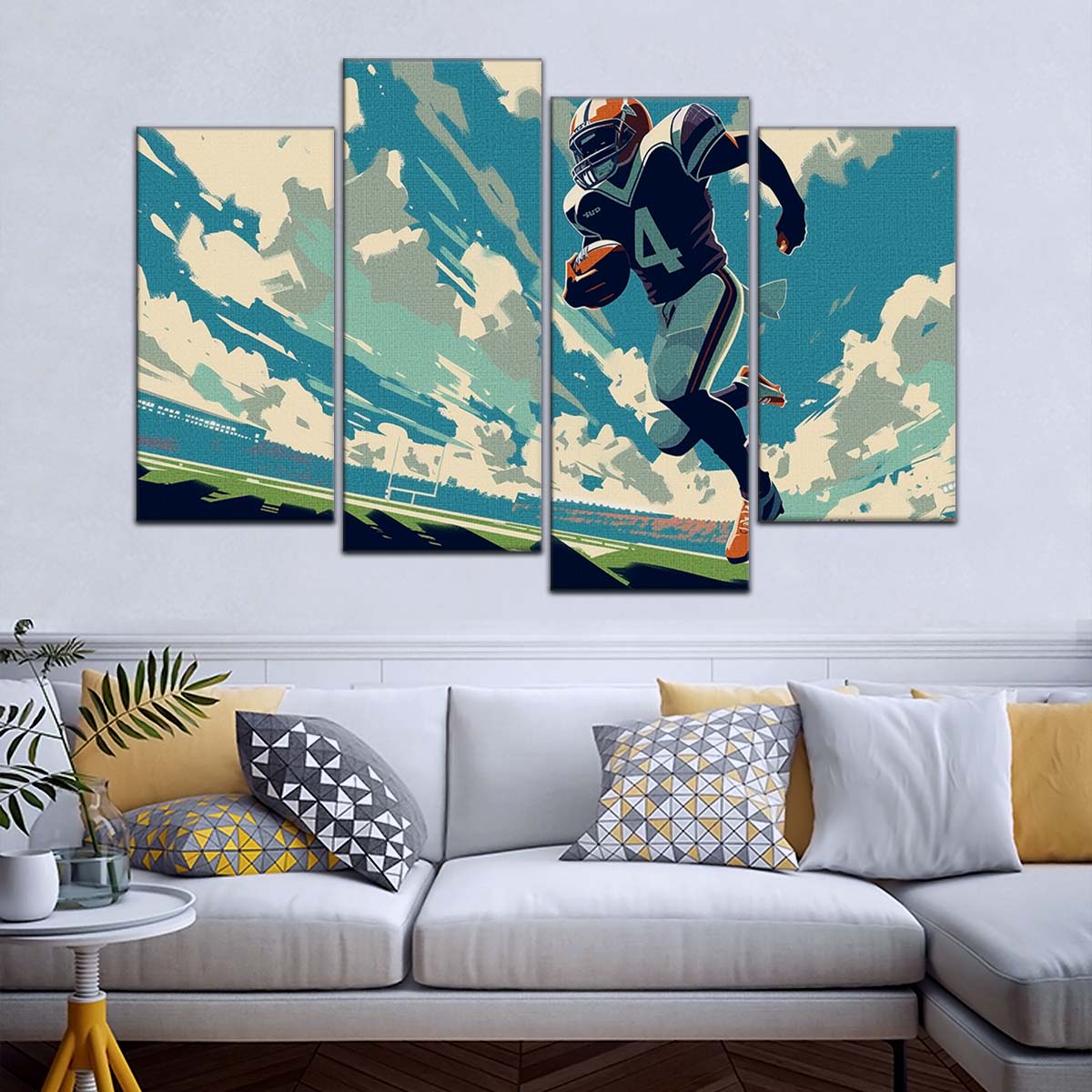 American Football Wall Art - AF5187 - Dynamic NFL Football Touchdown Victory - American Football Poster - American Football Canvas