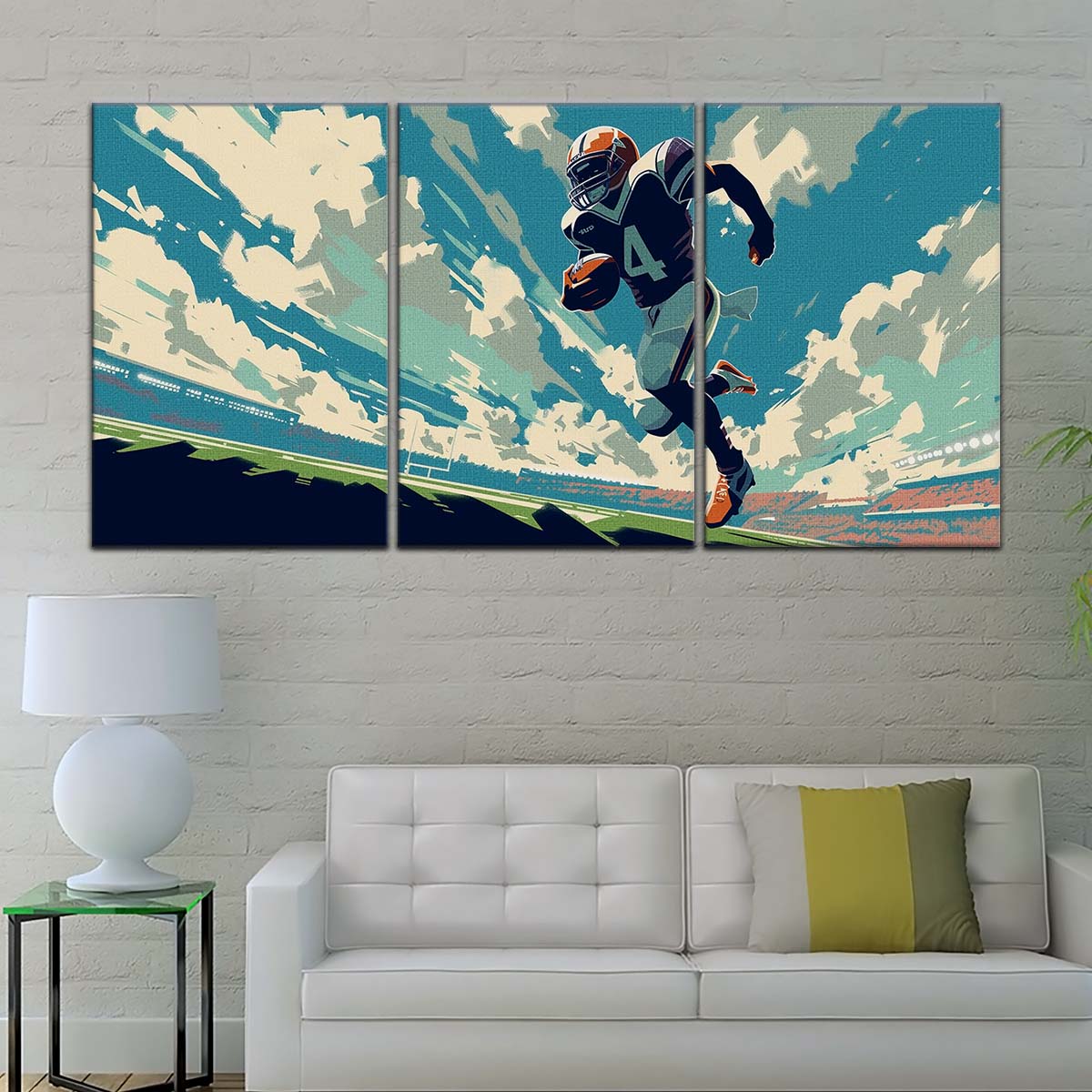 American Football Wall Art - AF5187 - Dynamic NFL Football Touchdown Victory - American Football Poster - American Football Canvas