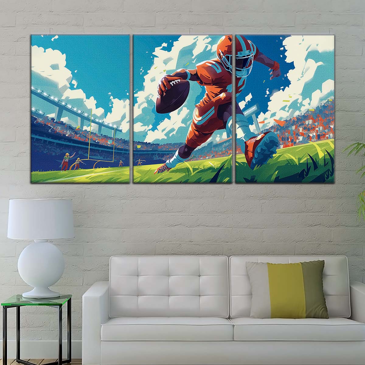 American Football Wall Art - AF5188 - Dynamic NFL Football Touchdown - American Football Poster - American Football Canvas