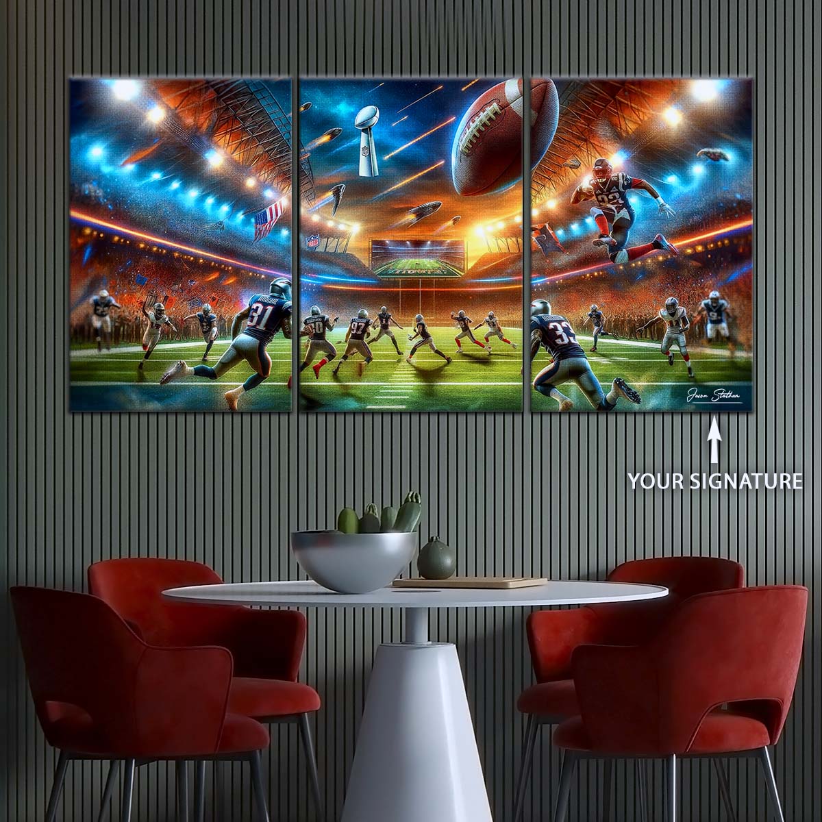 American Football Wall Art - AF5189 - Dynamic NFL Super Bowl Action - American Football Poster - American Football Canvas