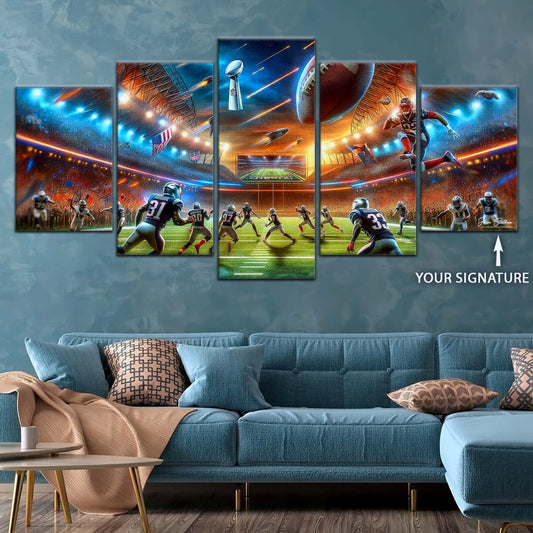 American Football Canvas Wall Art - AF5189 - Dynamic NFL Super Bowl