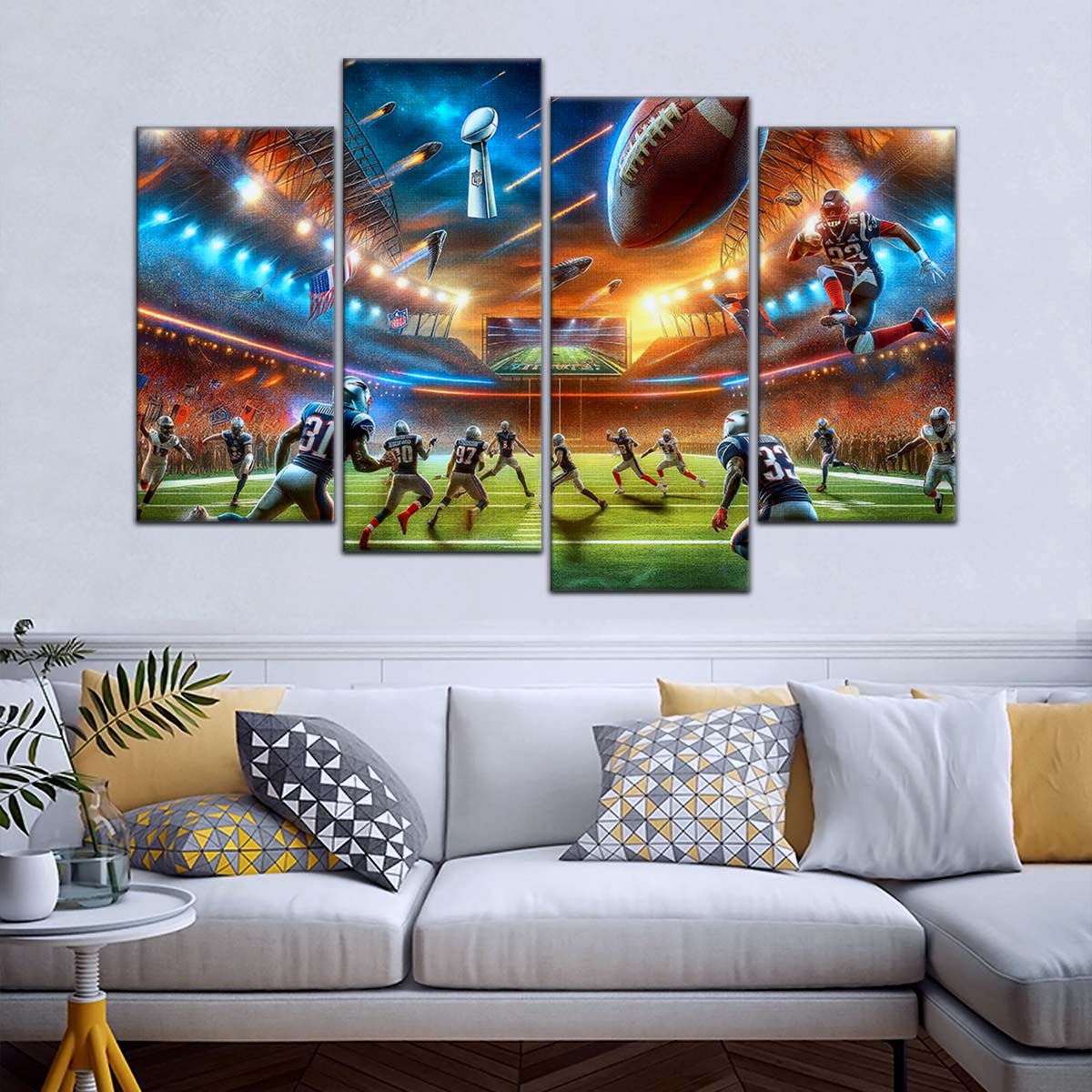 American Football Wall Art - AF5189 - Dynamic NFL Super Bowl Action - American Football Poster - American Football Canvas