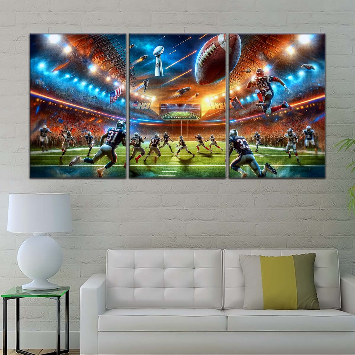 American Football Wall Art - AF5189 - Dynamic NFL Super Bowl Action - American Football Poster - American Football Canvas