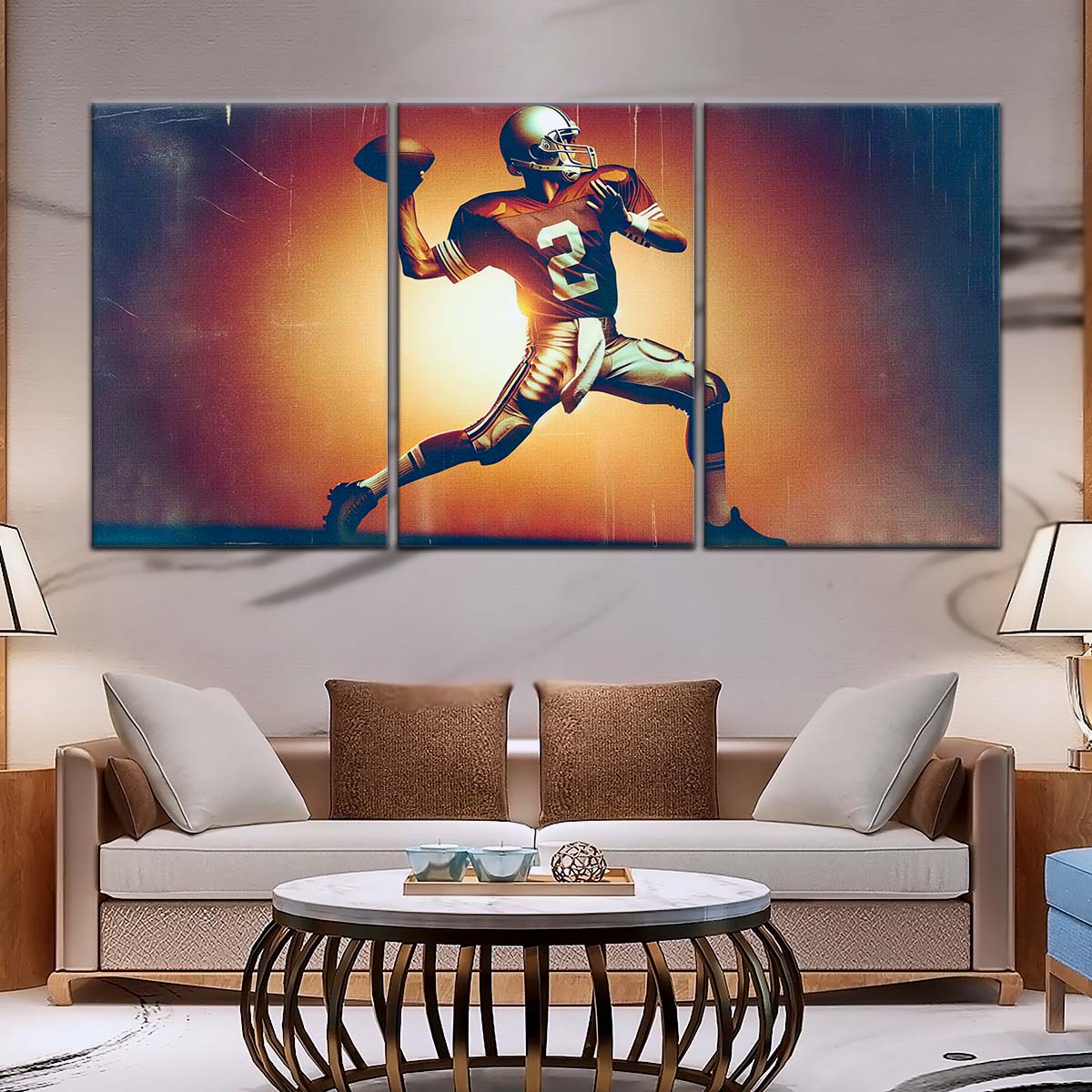 American Football Wall Art - AF5190 - Dynamic Quarterback - American Football Poster - American Football Canvas