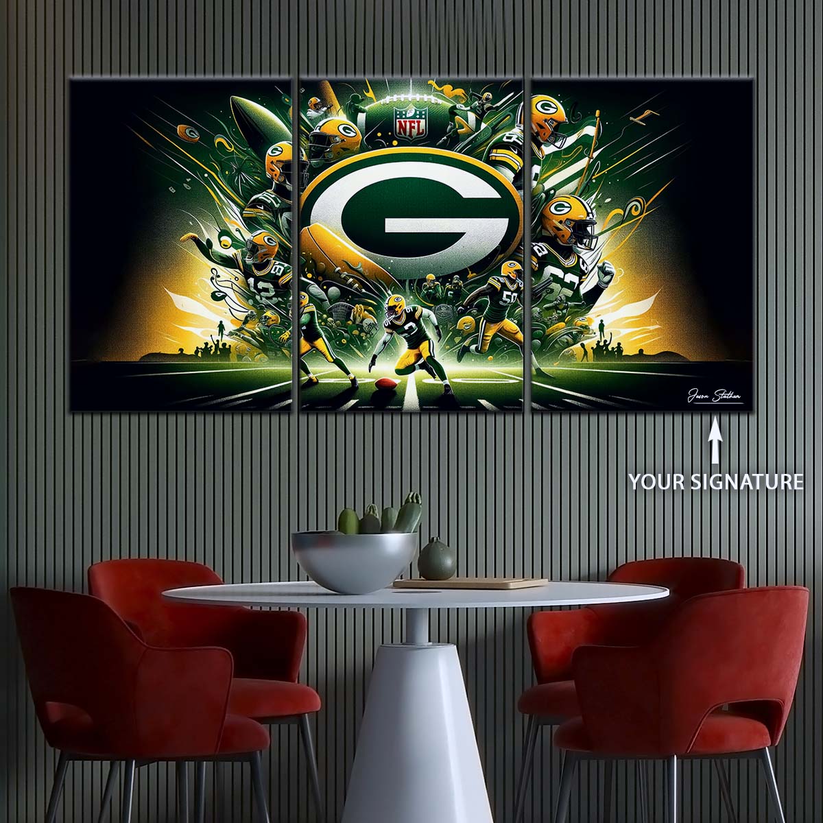 American Football Wall Art - AF5191 - Green Bay Packers - Football NFL Super Bowl - American Football Poster - American Football Canvas