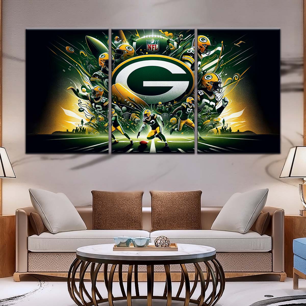 American Football Wall Art - AF5191 - Green Bay Packers - Football NFL Super Bowl - American Football Poster - American Football Canvas