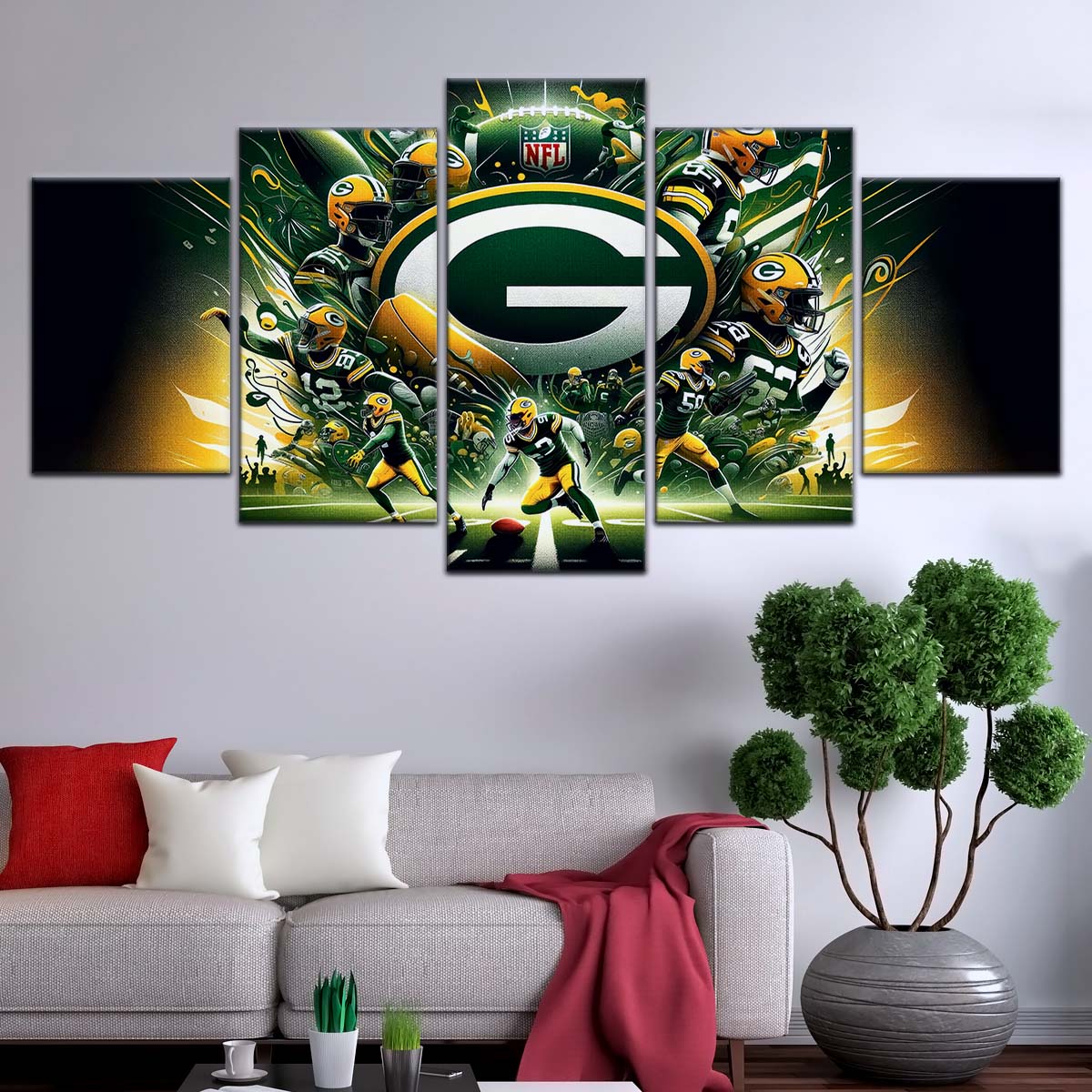 American Football Wall Art - AF5191 - Green Bay Packers - Football NFL Super Bowl - American Football Poster - American Football Canvas