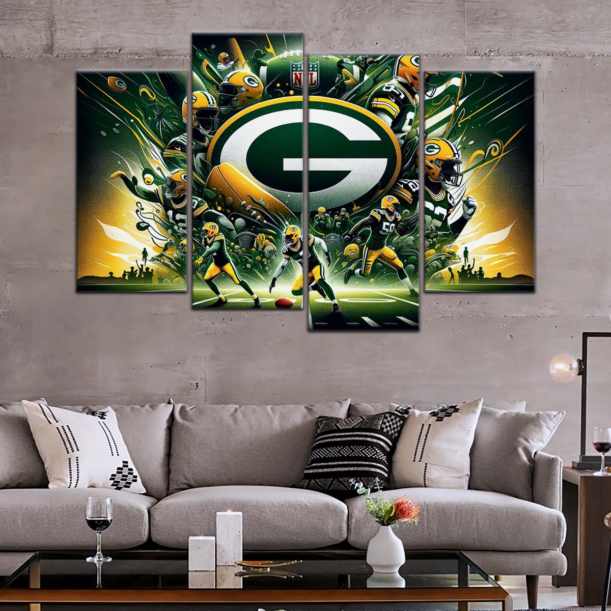 American Football Wall Art - AF5191 - Green Bay Packers - Football NFL Super Bowl - American Football Poster - American Football Canvas