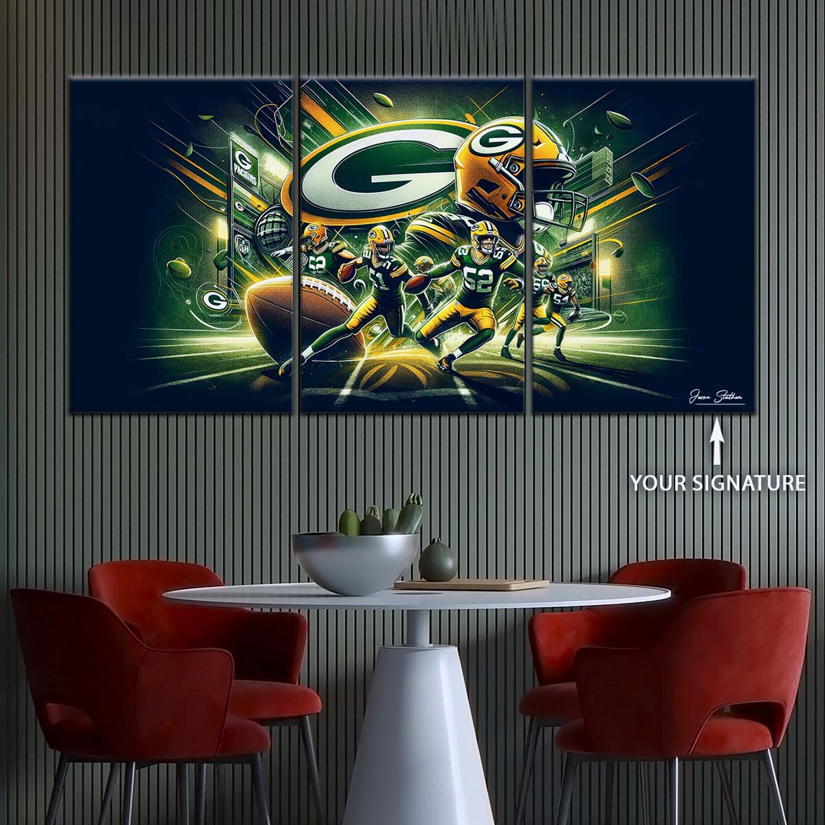 American Football Wall Art - AF5193 - Green Bay Packers - NFL Super Bowl Spirit - American Football Poster - American Football Canvas