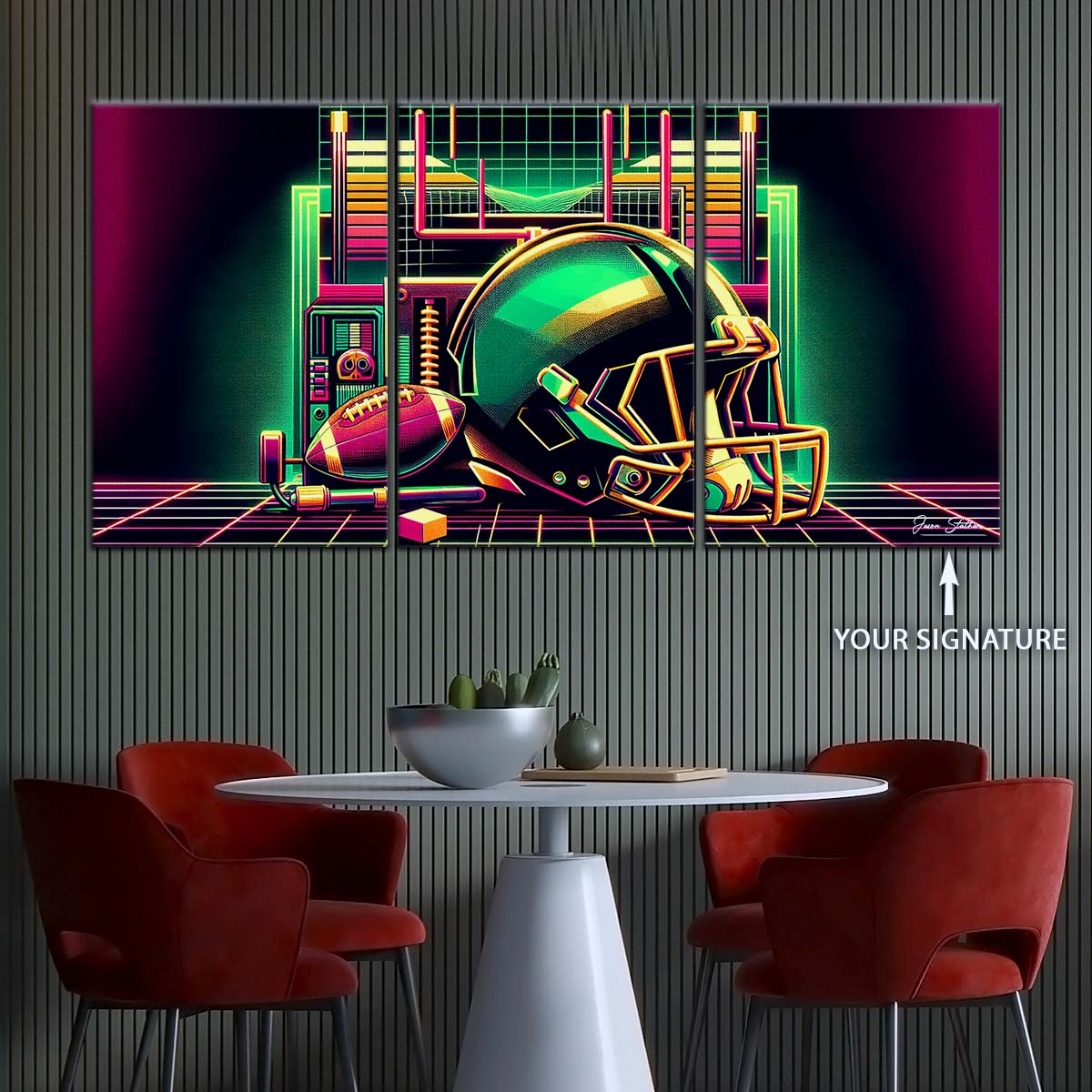 American Football Wall Art - AF5194 - Green Bay Packers Helmet - NFL Football Team - American Football Poster - American Football Canvas