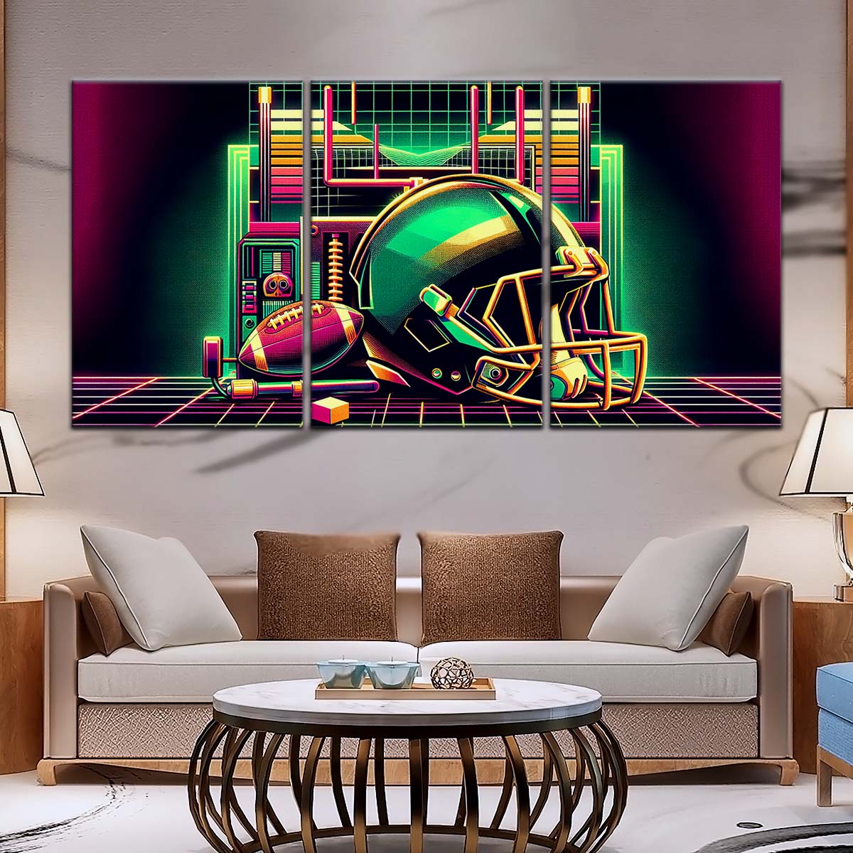 American Football Wall Art - AF5194 - Green Bay Packers Helmet - NFL Football Team - American Football Poster - American Football Canvas
