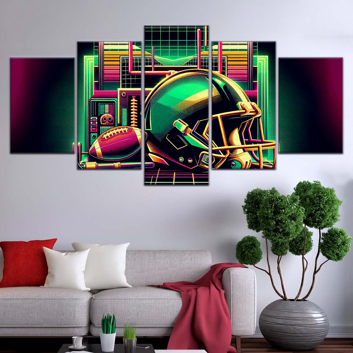 American Football Wall Art - AF5194 - Green Bay Packers Helmet - NFL Football Team - American Football Poster - American Football Canvas