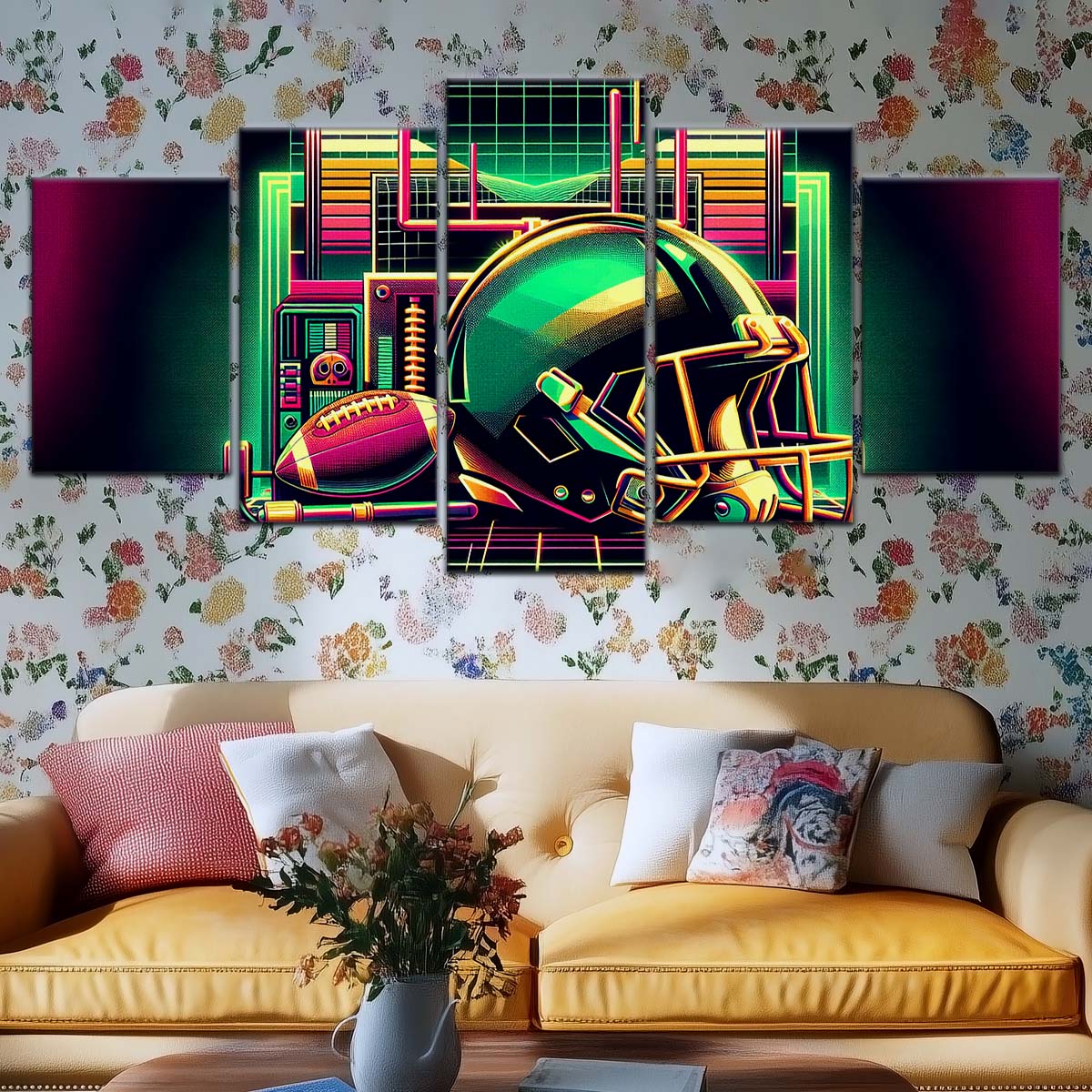 American Football Wall Art - AF5194 - Green Bay Packers Helmet - NFL Football Team - American Football Poster - American Football Canvas