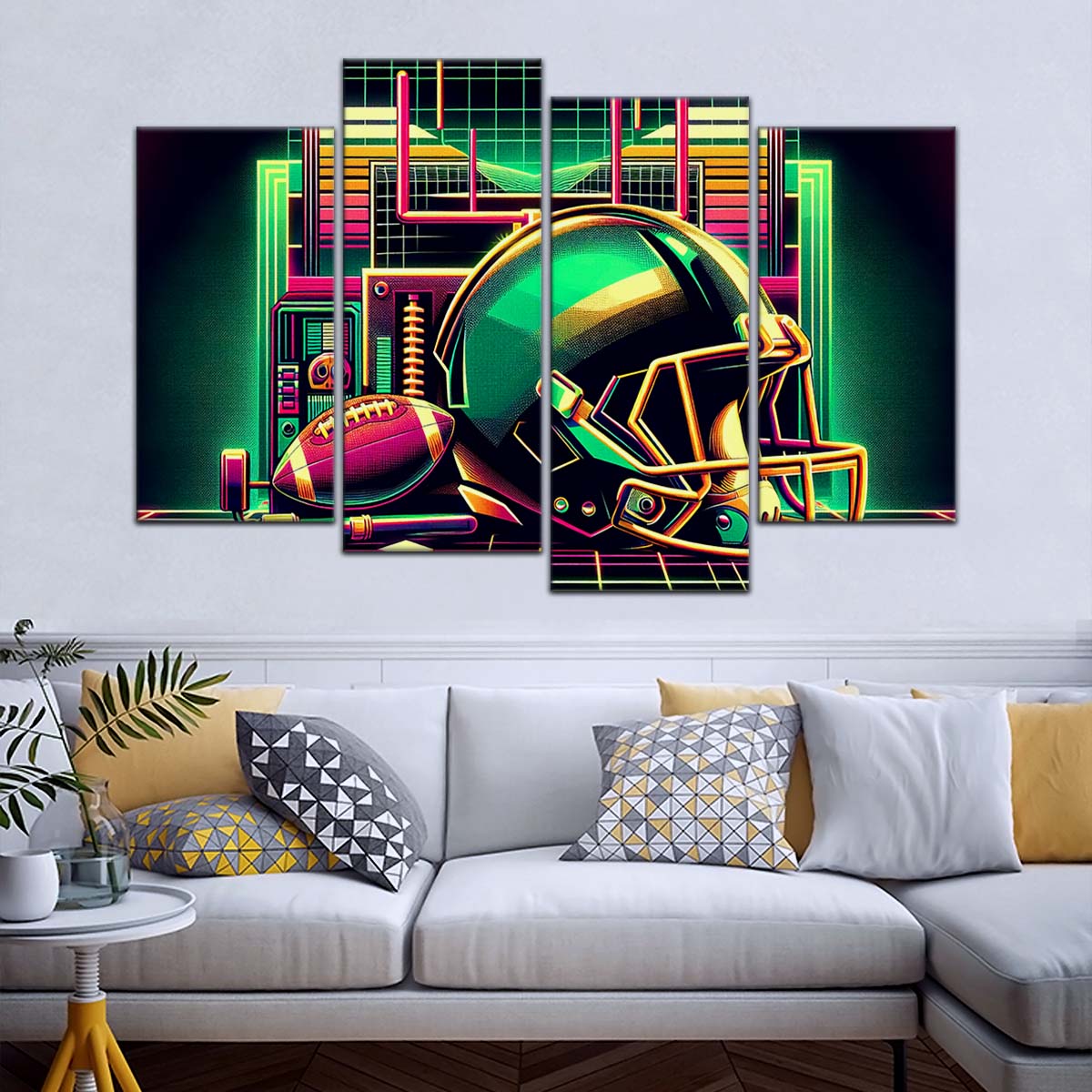 American Football Wall Art - AF5194 - Green Bay Packers Helmet - NFL Football Team - American Football Poster - American Football Canvas