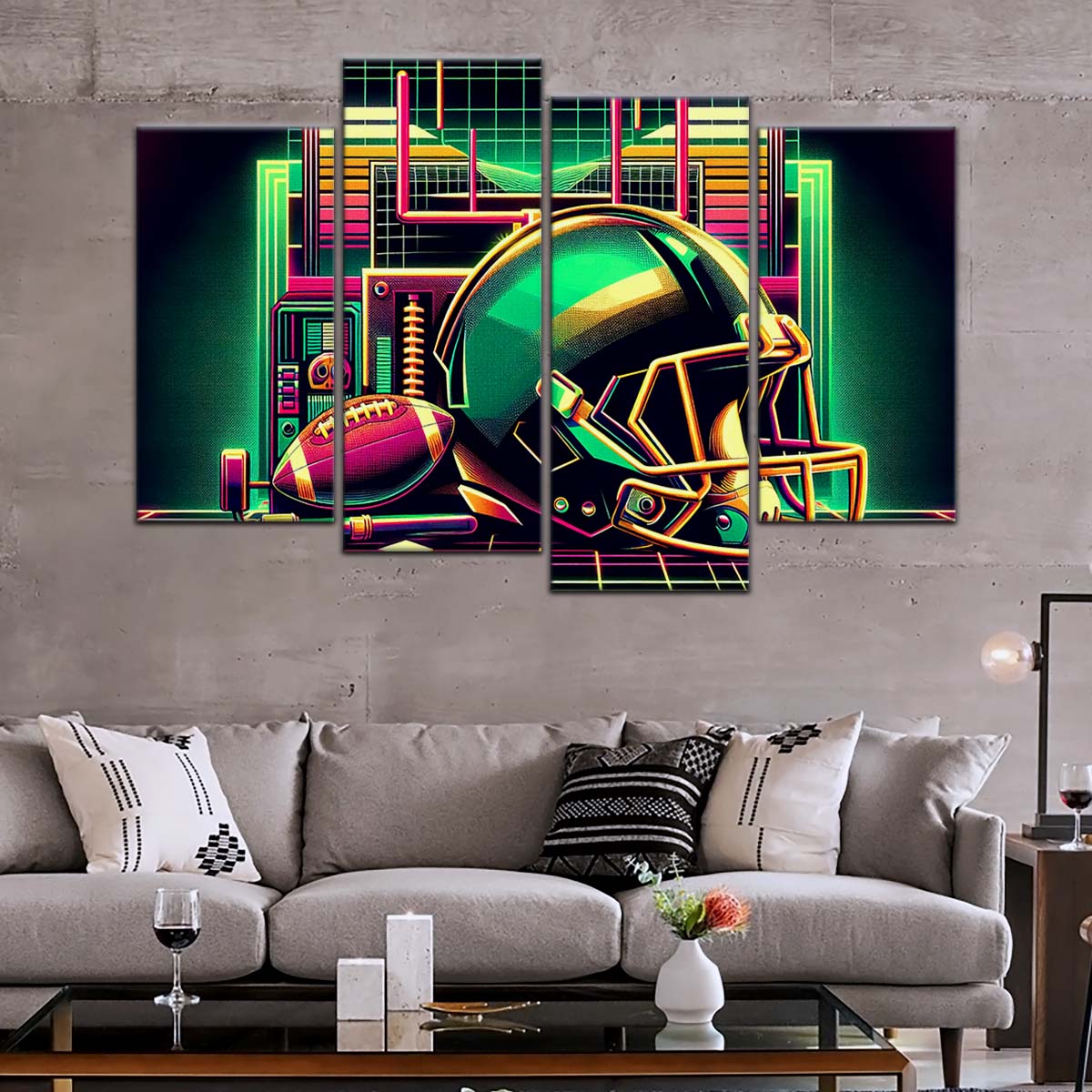 American Football Wall Art - AF5194 - Green Bay Packers Helmet - NFL Football Team - American Football Poster - American Football Canvas