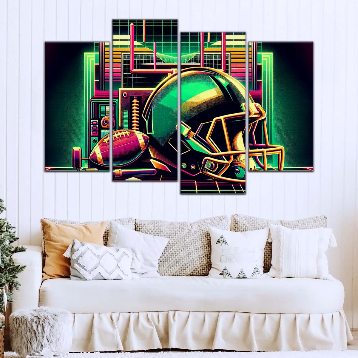 American Football Wall Art - AF5194 - Green Bay Packers Helmet - NFL Football Team - American Football Poster - American Football Canvas
