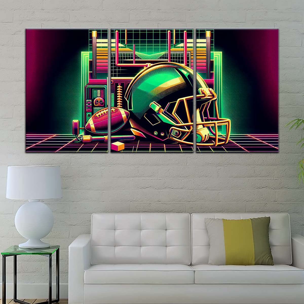 American Football Wall Art - AF5194 - Green Bay Packers Helmet - NFL Football Team - American Football Poster - American Football Canvas