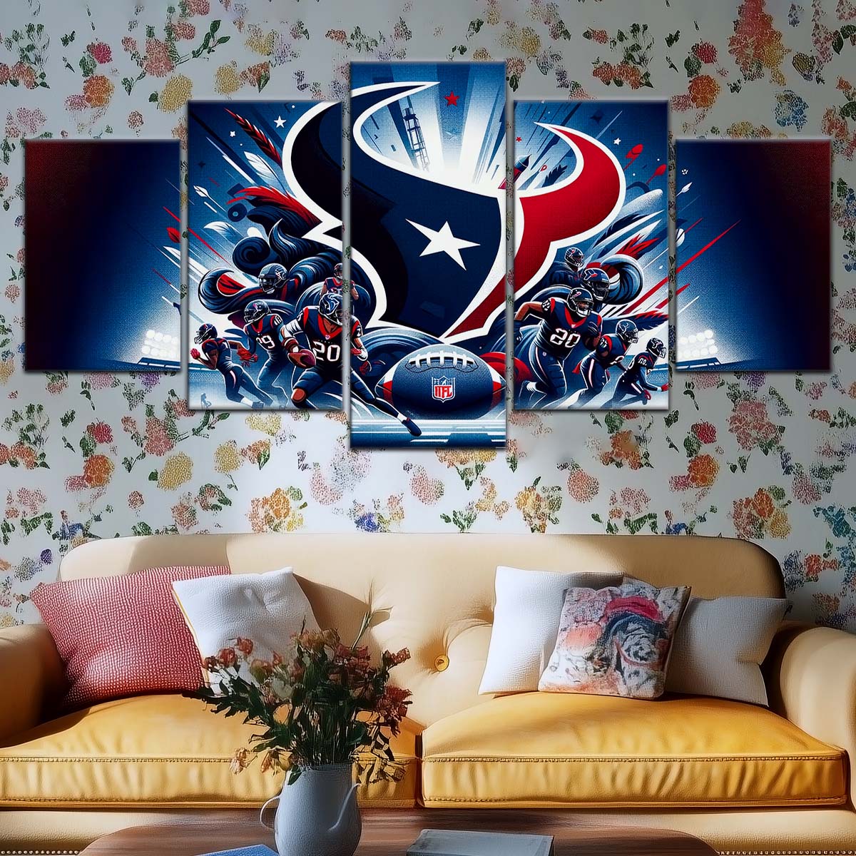 American Football Wall Art - AF5195 - Houston Texans - NFL Football Sports Team - American Football Poster - American Football Canvas