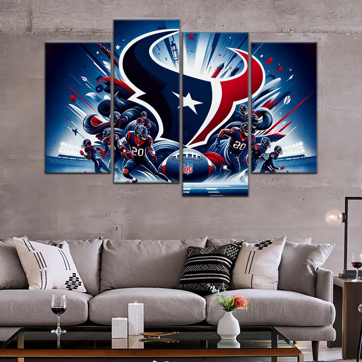 American Football Wall Art - AF5195 - Houston Texans - NFL Football Sports Team - American Football Poster - American Football Canvas