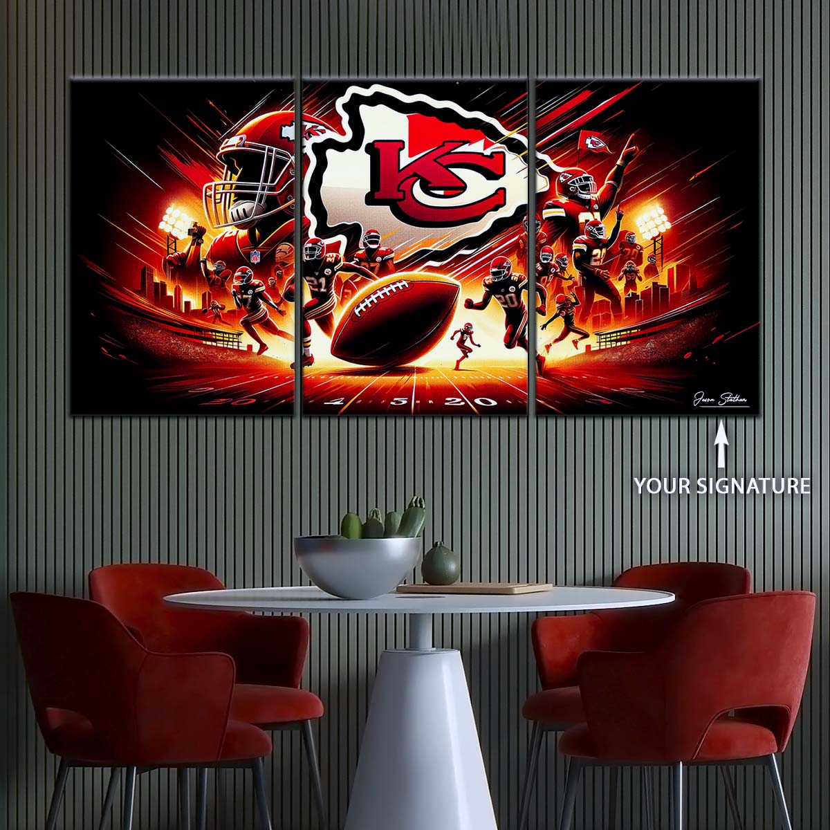 American Football Wall Art - AF5198 - Kansas City Chiefs - Super Bowl NFL Football Sports Team - American Football Poster - American Football Canvas