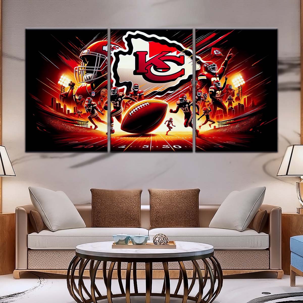 American Football Wall Art - AF5198 - Kansas City Chiefs - Super Bowl NFL Football Sports Team - American Football Poster - American Football Canvas