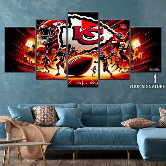 American Football Canvas Wall Art - AF5198 - Kansas City Chiefs - Super Bowl - NFL Teams