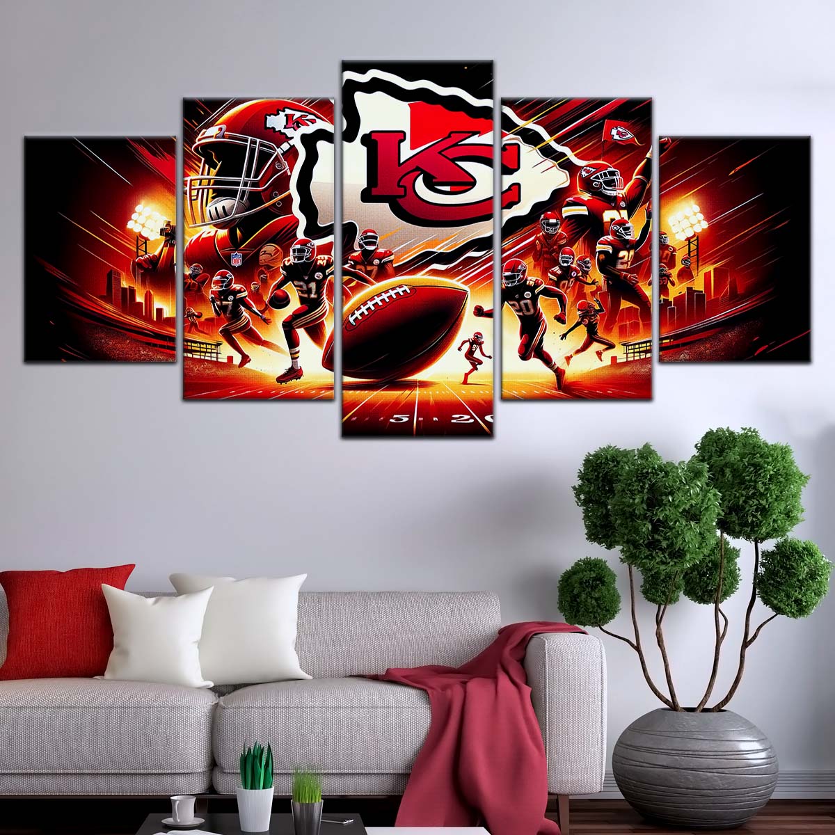 American Football Wall Art - AF5198 - Kansas City Chiefs - Super Bowl NFL Football Sports Team - American Football Poster - American Football Canvas