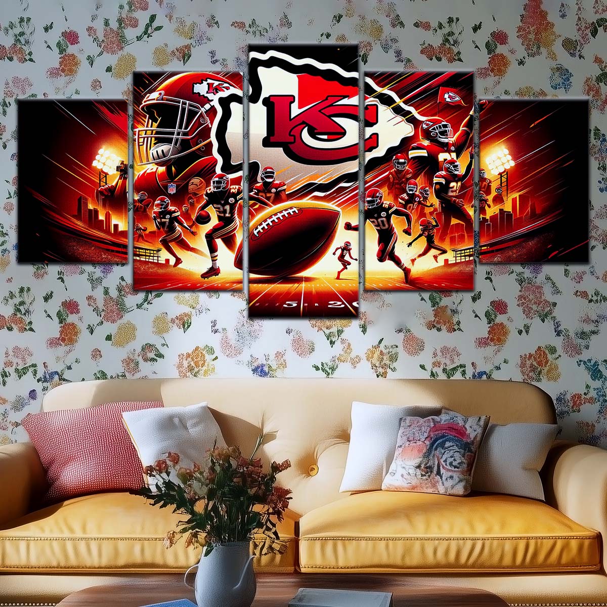 American Football Wall Art - AF5198 - Kansas City Chiefs - Super Bowl NFL Football Sports Team - American Football Poster - American Football Canvas